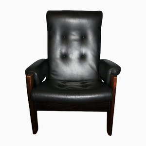Mid-Century Danish Leather Reclining Lounge Chair