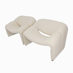 Set of Model F598 Groovy Chairs by Pierre Paulin for Artifort, 1980s