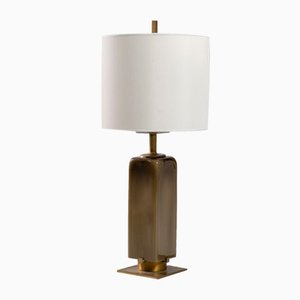 Model 8083 Table Lamp in Colored Glass and Brass from Stilnovo, Italy, 1960s