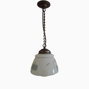 Antike deutsche Art Deco Decke in Creme, 1930er