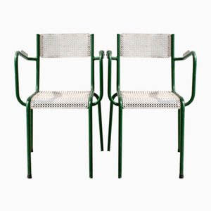 Gartenstühle aus Metall, 1960er, 2er Set