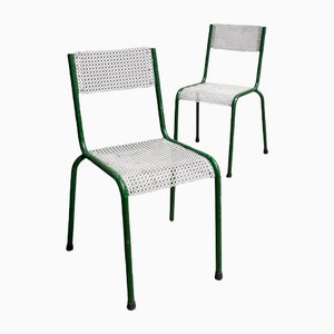 Two Metal Garden Chairs, 1960, Set of 2
