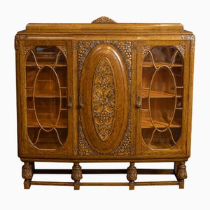 Early 20th Century Carved Oak Bookcase