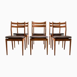 Scandinavian Teak Chairs, 1960s, Set of 6