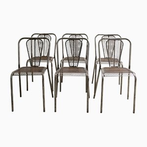 Industrial Chairs by René Malaval 1950s, Set of 6