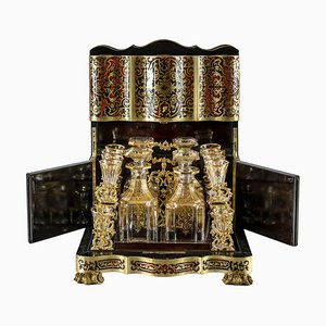 19th Century Napoleon III Liqueur Box, France, Set of 21