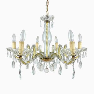 Gilt Brass and Crystal Chandelier from Maria Theresa, 1960s