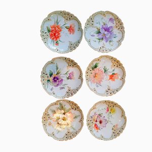 Hand-Painted Porcelain Plates from Nymphenburg, Set of 6