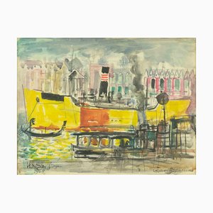 Giovanni Brancaccio, Venecia, Acuarela original, 1964