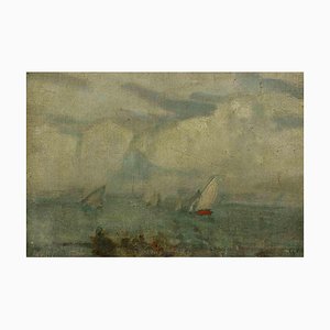 Gennaro Villani, Seaside, óleo sobre lienzo de varios colores, principios del siglo XX