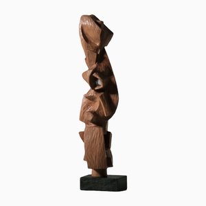 Abstract Wooden Sculpture by Luigi Nervo, Italy, 1970s