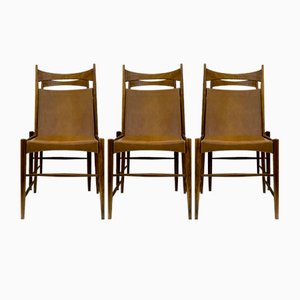 Esszimmerstühle aus Leder von Sergio Rodrigues, 6 . Set