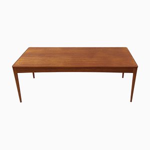 Longue Table Basse Mid-Century Scandinave en Teck