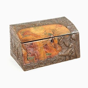 Antique Wooden Box with Basma Abramtsevo