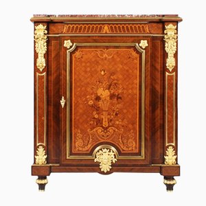 Louis XVI Brown Marble Cabinet