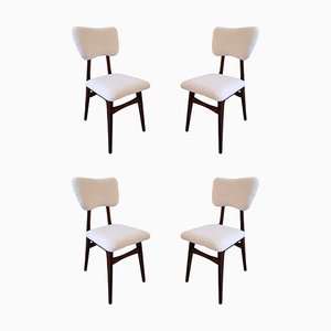 20th Century Cream Boucle Chairs, Europe, 1960s, Set of 4