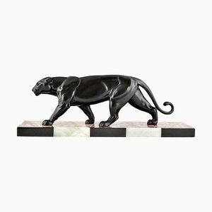 Art Deco Sculpture of a Panther by Alexandre Ouline