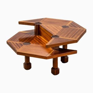 Italian Wooden Low Table, 1950s