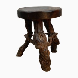 Tabouret en Racine de Vigne, France, 1950s