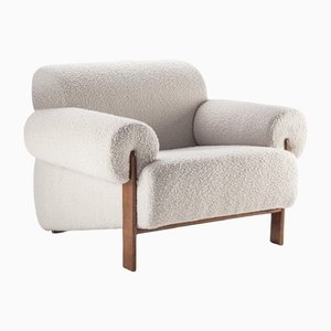 21st Century Paloma Armchair in Boucle / Wood