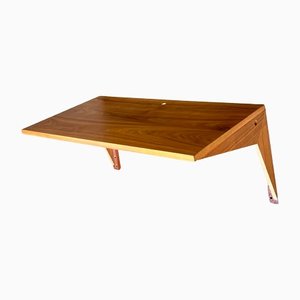 Teak Floating Wall Mounted Desk by Poul Cadovius, 1960s