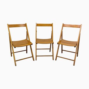 Mid-Century French Garden Dining Folding Chairs from Clairitex, Set of 3