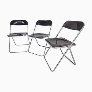 Mid-Century Plia Folding Chairs by Giancarlo Piretti from Castelli, 1960s, Set of 3