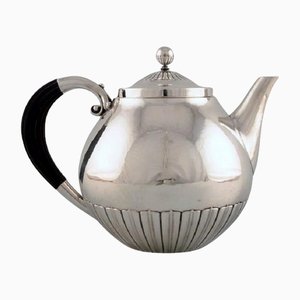 Sterling Silver Kosmos Teapot by Johan Rohde for Georg Jensen