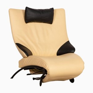 Cream Leather Solo 699 Armchair from WK Wohnen