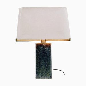 Mid-Century Glazed Ceramic Table Lamp by Pierre Culot, 1938
