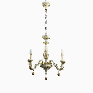 Capodimonte Chandelier, Italy, 1950s