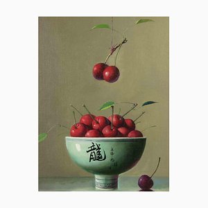 Zhang Wei Guang, Cherries, Original Oil Painting, 2006