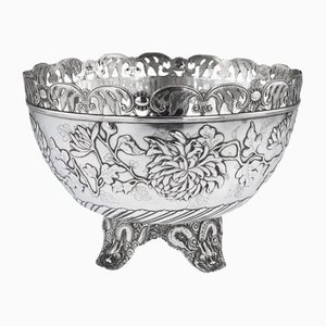 Late 19th Century Chinese Silver Fruit Bowl