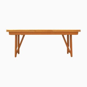 Italian Light Oak Table by Guillerme and Chambron for Guillerme Et Chambron