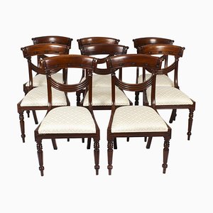 20th Century Regency Revival Swag Back Dining Chairs, Set of 8
