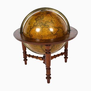 19th Century Victorian Terrestrial Library Table Globe by C.F. Cruchley