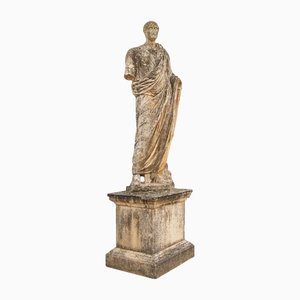 20th Century Composition Roman Senator Stone Figure