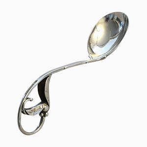 Sterling Silver Ornamental Serving Spoon from Georg Jensen
