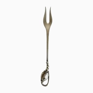Small Sterling Silver Blossom Serving Fork from Georg Jensen