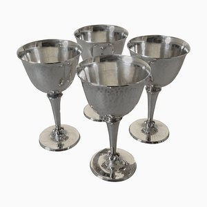Sterling Silver Goblets from Georg Jensen, Set of 4