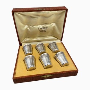 Silver Minerva Liqueur Tumblers from Artault Cb Barrier Charles, Set of 7
