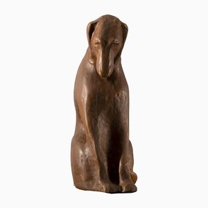 Zirkus Hund Keramik Statue von Vincenc Vingler, 1973