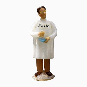 Figurine de Pharmacien en Verre par Miloslav Janků pour Železný Brod Glassworks