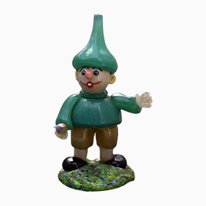 Elfen Elf Figurine aus Glas von Miloslav Janků für Železný Brod Glassworks