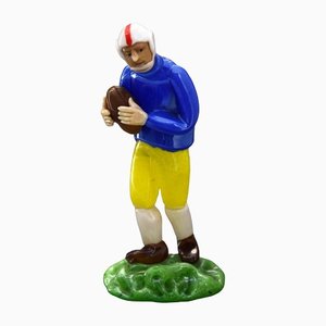 Rugby Player No. 2 Figurine in Glass by Miloslav Janků for Železný Brod Glassworks