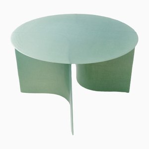 New Wave Round Dark Green Dining Table by Lukas Cober
