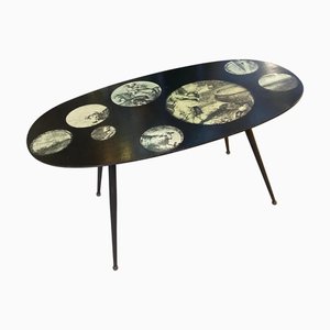 Table d'Appoint Ovale Moderne Mid-Century, Italie, 1960s