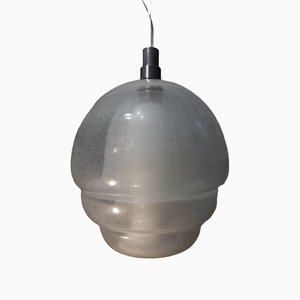 Lampada da soffitto Pullegous in vetro di Carlo Nason per Mazzega Murano, anni '80
