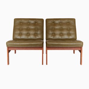 Fauteuil 175 par Ole Gjerlov-Knudsen & Torben Lind pour France & Son, Danemark, Set de 2