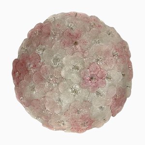 Pink Murano Flower Flushmount by Seguso